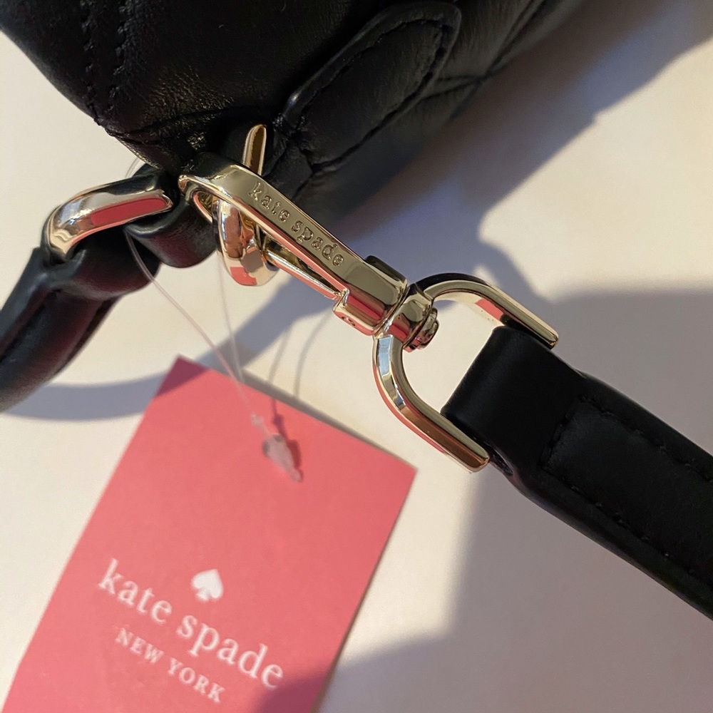 ♠️Kate Spade Natalia Small Quilted Bucket Bag BLK - Picture 9 of 11